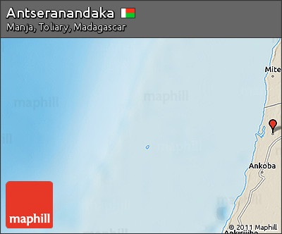 Shaded Relief 3D Map of Antseranandaka
