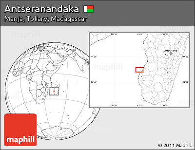 Blank Location Map of Antseranandaka