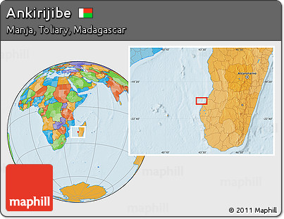 Political Location Map of Ankirijibe