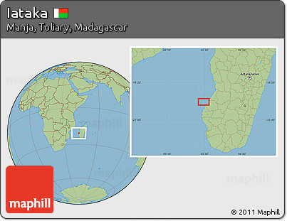 Savanna Style Location Map of Iataka
