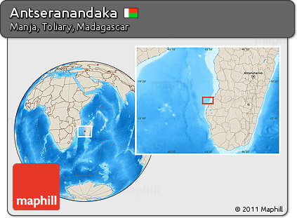 Shaded Relief Location Map of Antseranandaka