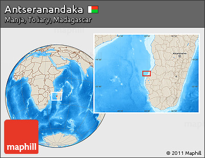 Shaded Relief Location Map of Antseranandaka