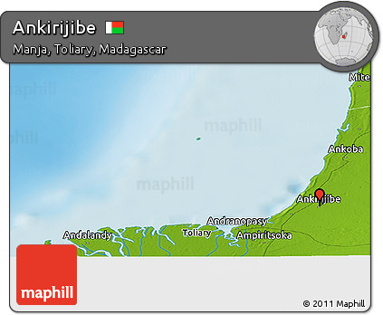 Physical Panoramic Map of Ankirijibe