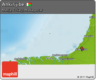 Physical Panoramic Map of Ankirijibe