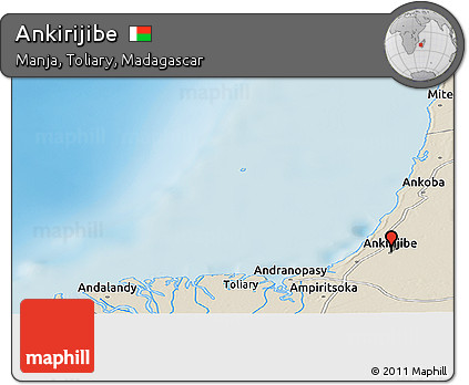 Shaded Relief Panoramic Map of Ankirijibe