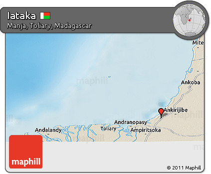 Shaded Relief Panoramic Map of Iataka