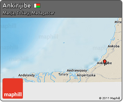 Shaded Relief Panoramic Map of Ankirijibe