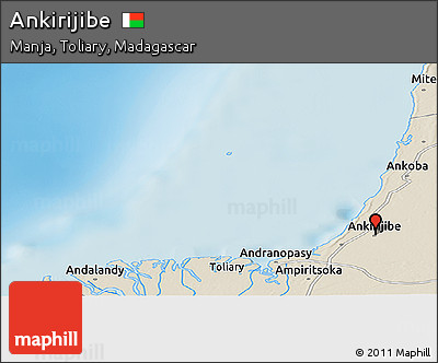 Shaded Relief Panoramic Map of Ankirijibe