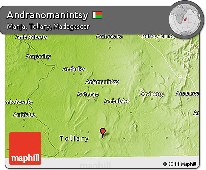 Physical 3D Map of Andranomanintsy