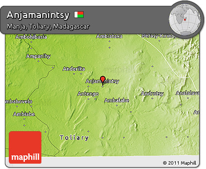 Physical 3D Map of Anjamanintsy