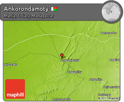 Physical 3D Map of Ankorondamoty