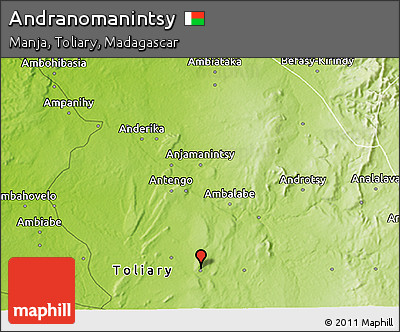 Physical 3D Map of Andranomanintsy
