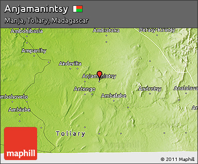 Physical 3D Map of Anjamanintsy