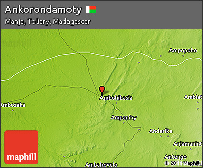Physical 3D Map of Ankorondamoty
