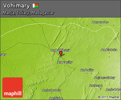 Physical 3D Map of Vohimary