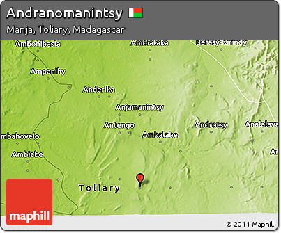 Physical 3D Map of Andranomanintsy