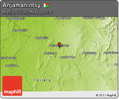 Physical 3D Map of Anjamanintsy