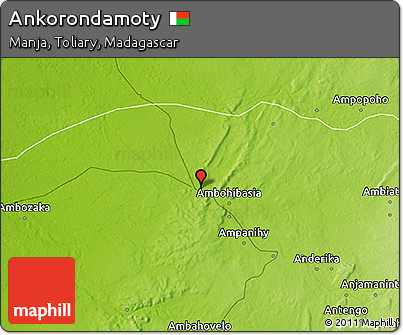 Physical 3D Map of Ankorondamoty