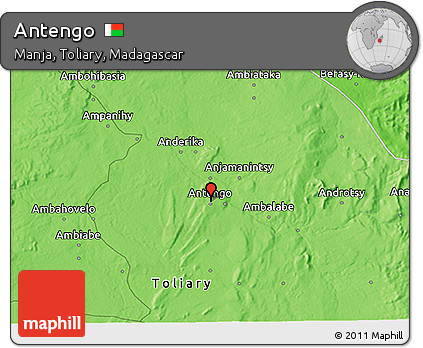 Political 3D Map of Antengo