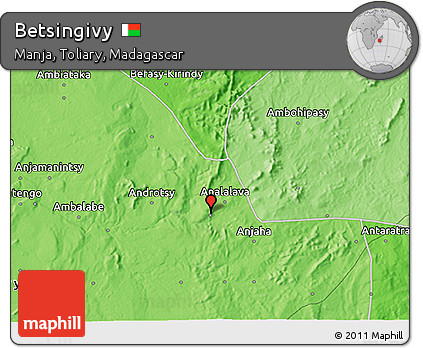 Political 3D Map of Betsingivy