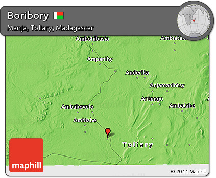 Political 3D Map of Boribory