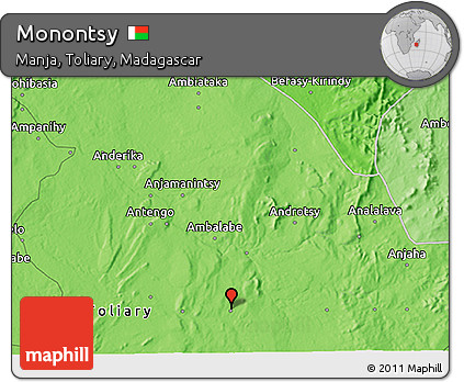 Political 3D Map of Monontsy