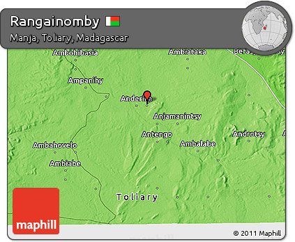 Political 3D Map of Rangainomby