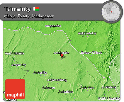 Political 3D Map of Tsimainty