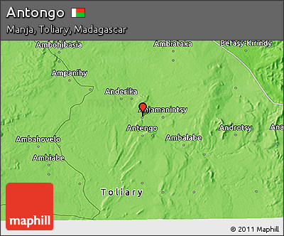 Political 3D Map of Antongo