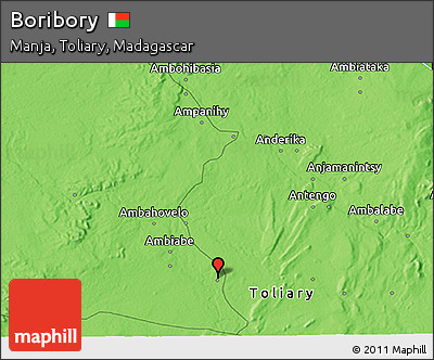 Political 3D Map of Boribory