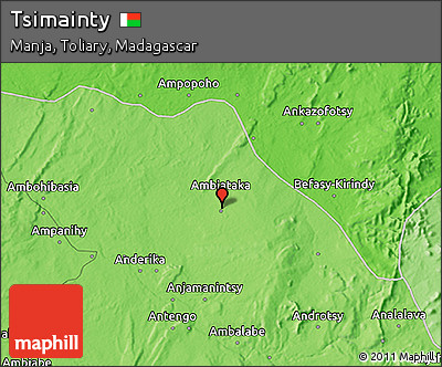 Political 3D Map of Tsimainty