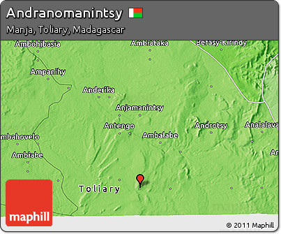 Political 3D Map of Andranomanintsy