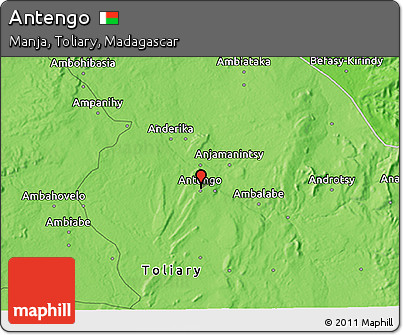 Political 3D Map of Antengo