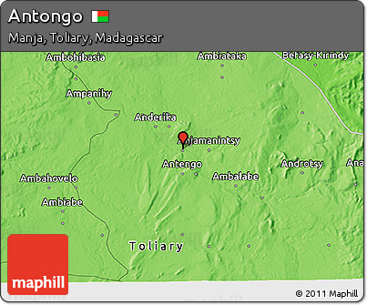 Political 3D Map of Antongo