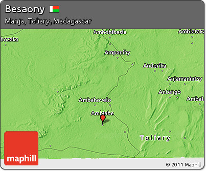 Political 3D Map of Besaony