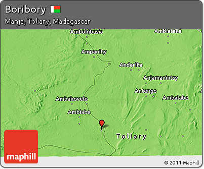 Political 3D Map of Boribory