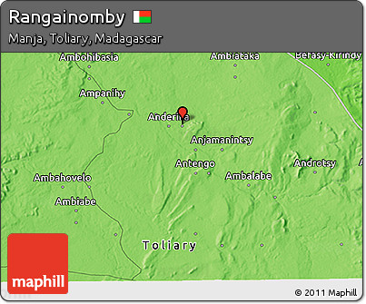 Political 3D Map of Rangainomby