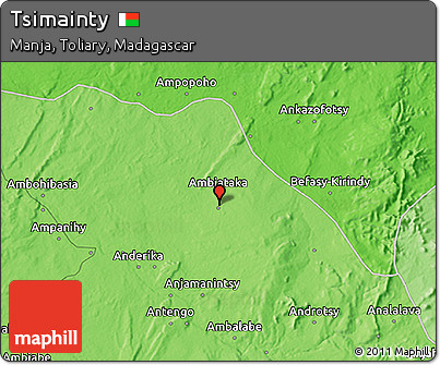 Political 3D Map of Tsimainty