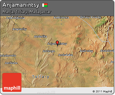 Satellite 3D Map of Anjamanintsy