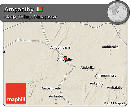 Shaded Relief 3D Map of Ampanihy