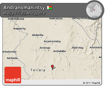 Shaded Relief 3D Map of Andranomanintsy