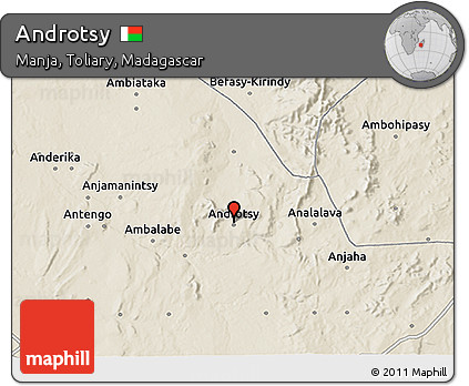 Shaded Relief 3D Map of Androtsy