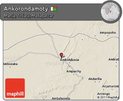 Shaded Relief 3D Map of Ankorondamoty