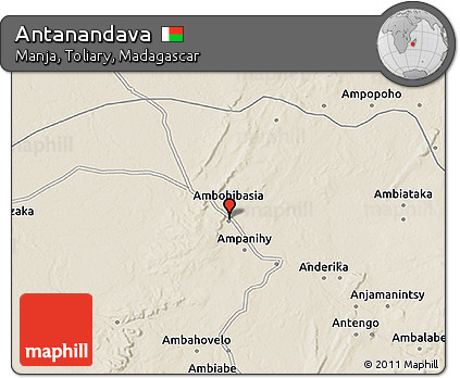 Shaded Relief 3D Map of Antanandava