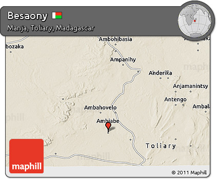 Shaded Relief 3D Map of Besaony