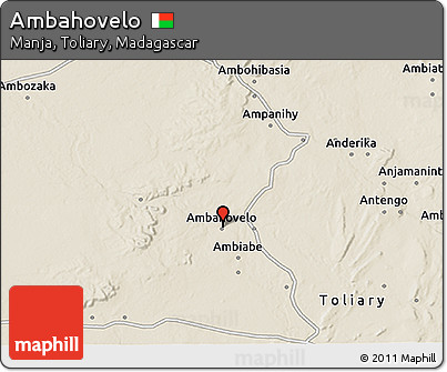 Shaded Relief 3D Map of Ambahovelo