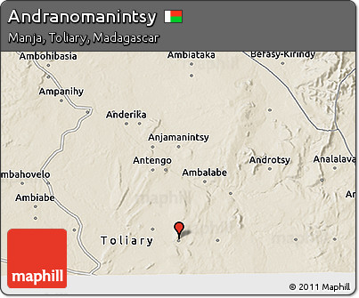 Shaded Relief 3D Map of Andranomanintsy