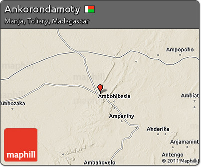 Shaded Relief 3D Map of Ankorondamoty