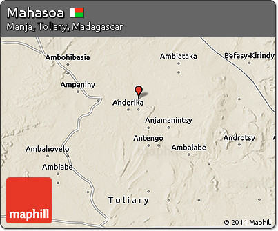 Shaded Relief 3D Map of Mahasoa