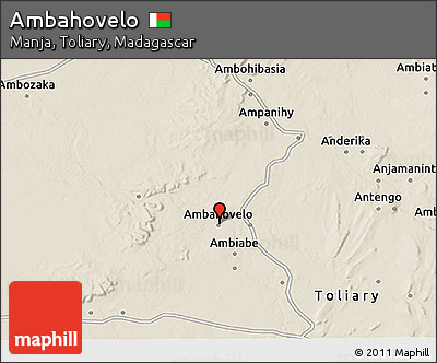 Shaded Relief 3D Map of Ambahovelo